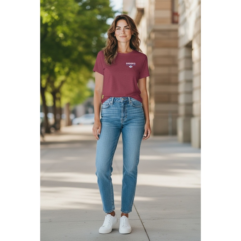 Baggin's Gourmet Sandwiches Maroon Funny T-Shirt Womens Medium Do You Party Tee